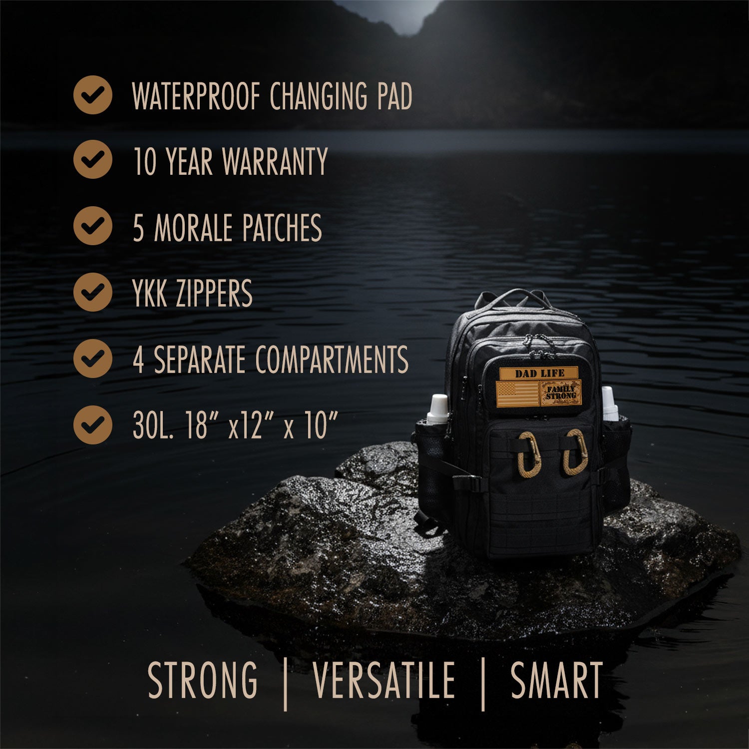 JUG.30L Dad Bag Backpack - Black