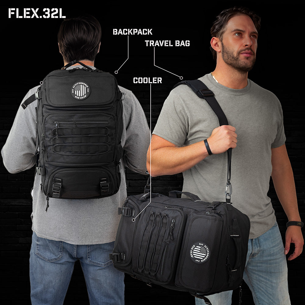 Active Doodie® FLEX.32L Dad Bag with Large Cooler Compartment, Wet Bag and Multi Carry Option