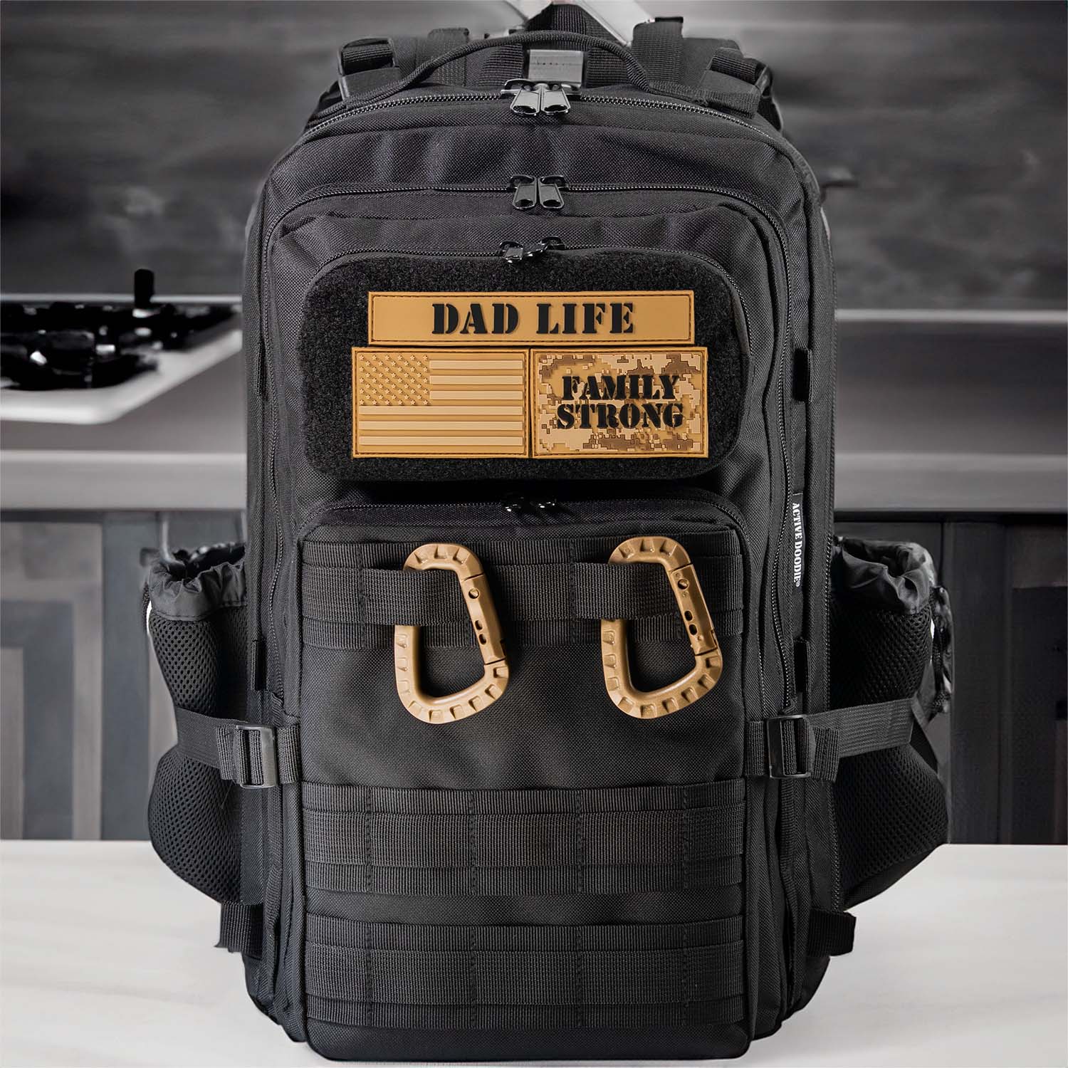 Dad Diaper Bag with Dad Life Morale Patches for Dads