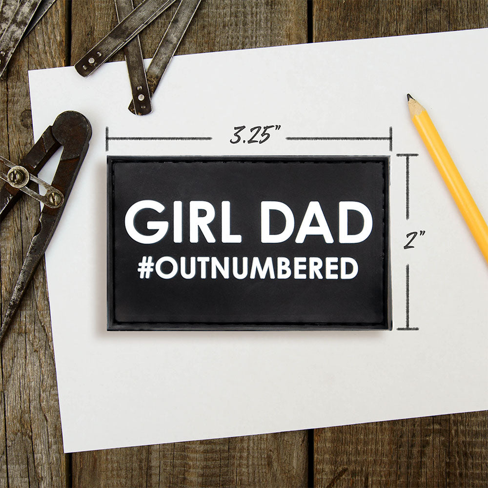 Girl Dad Outnumbered Patch for Backpacks