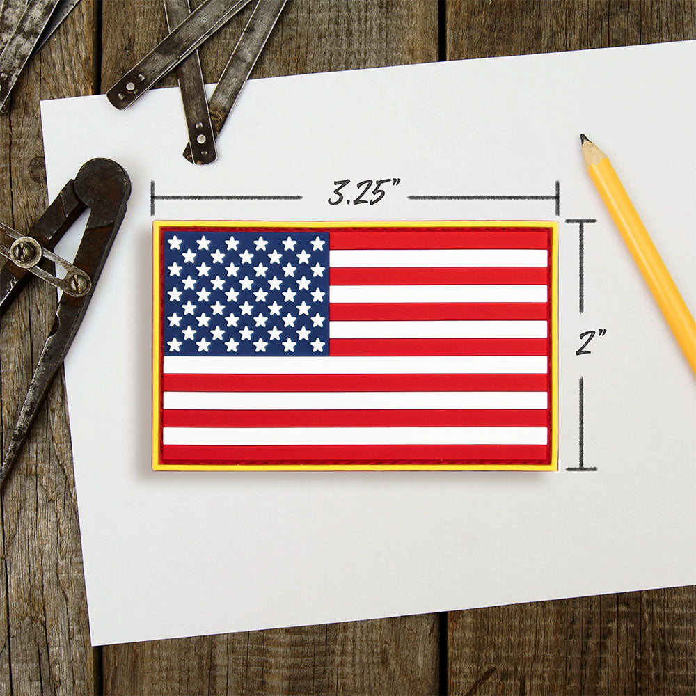 USA Flag Patch 3.5"x2"