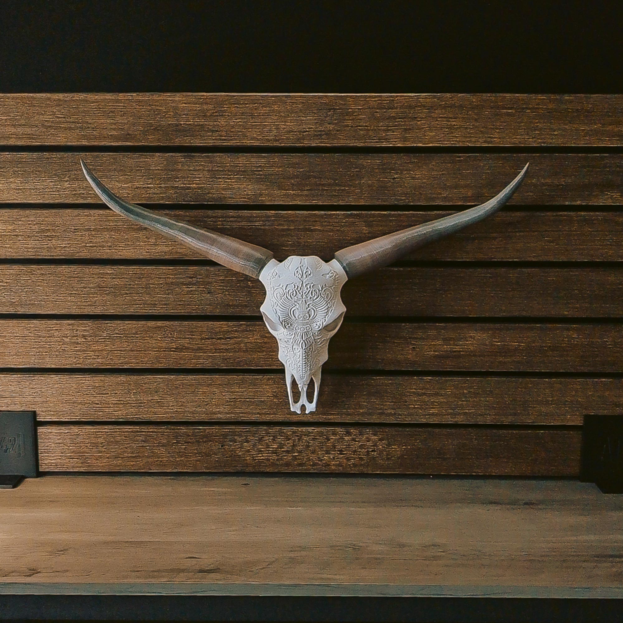 Decorative Steer Horns and Skull | 23"