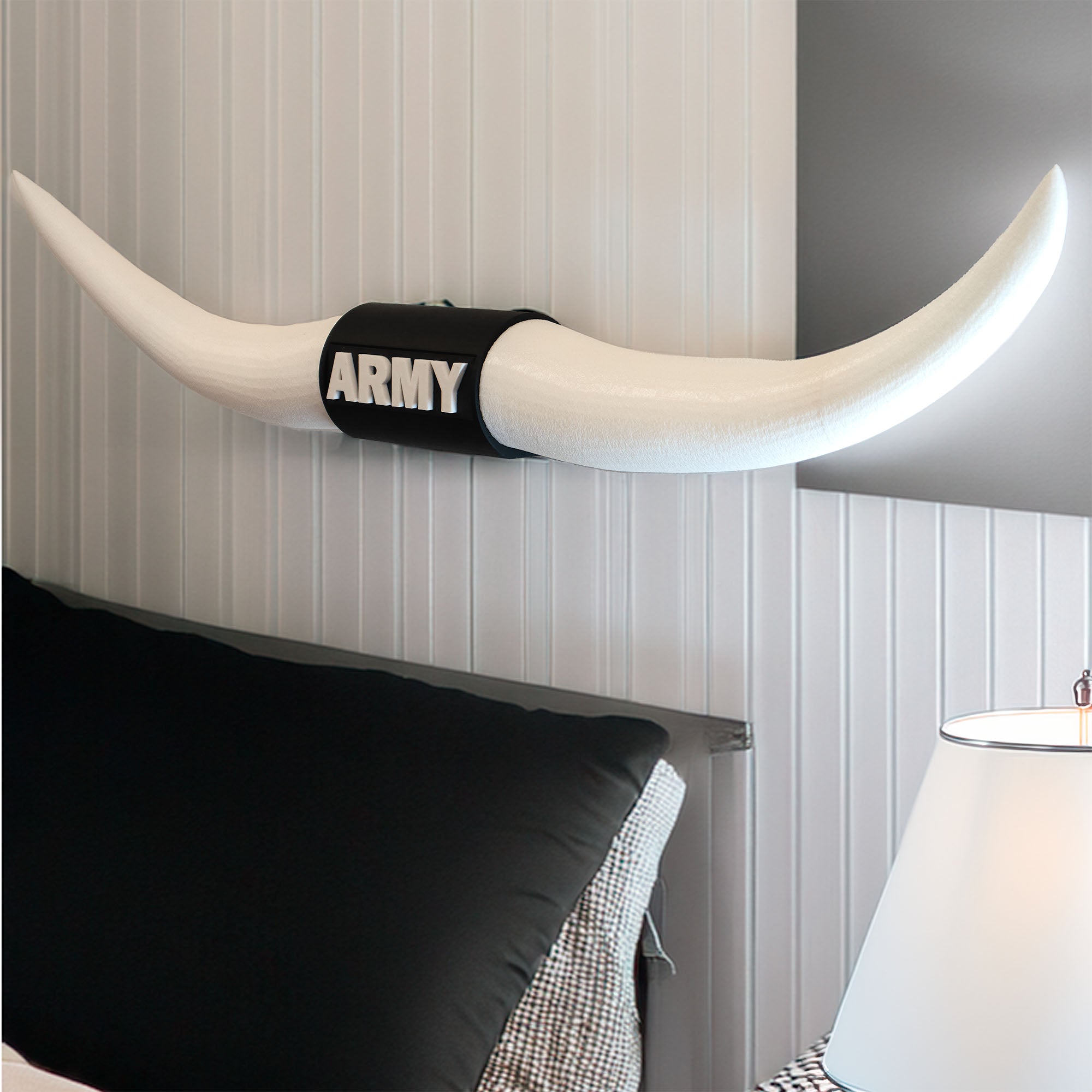 Bull Horns | 31" Long | Faux Steer Horns Made In USA | Army Proud