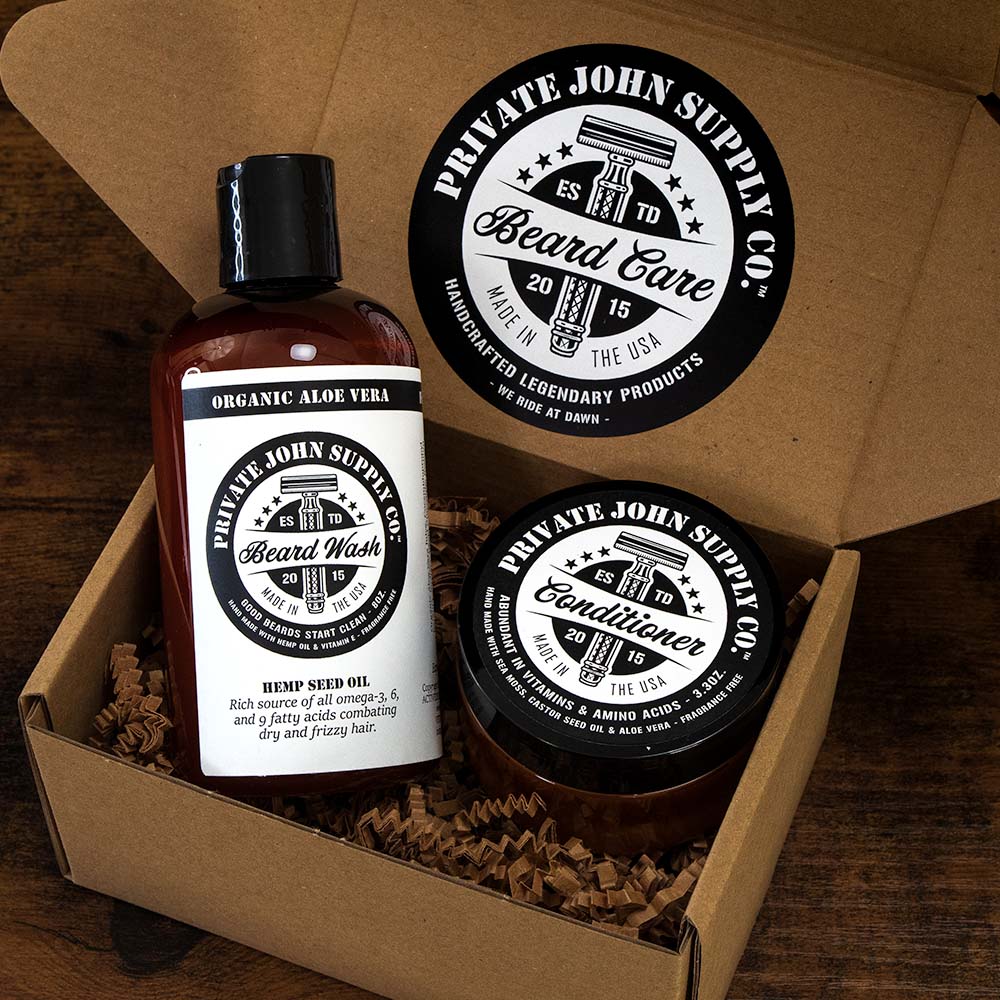 Mens Beard Shampoo and Conditioner Set