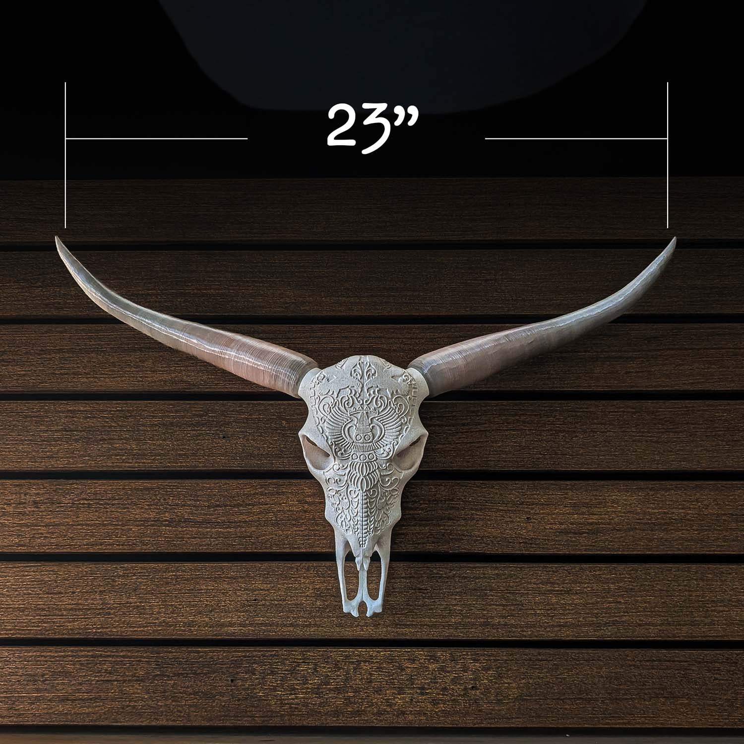 Decorative Steer Horns and Skull | 23"