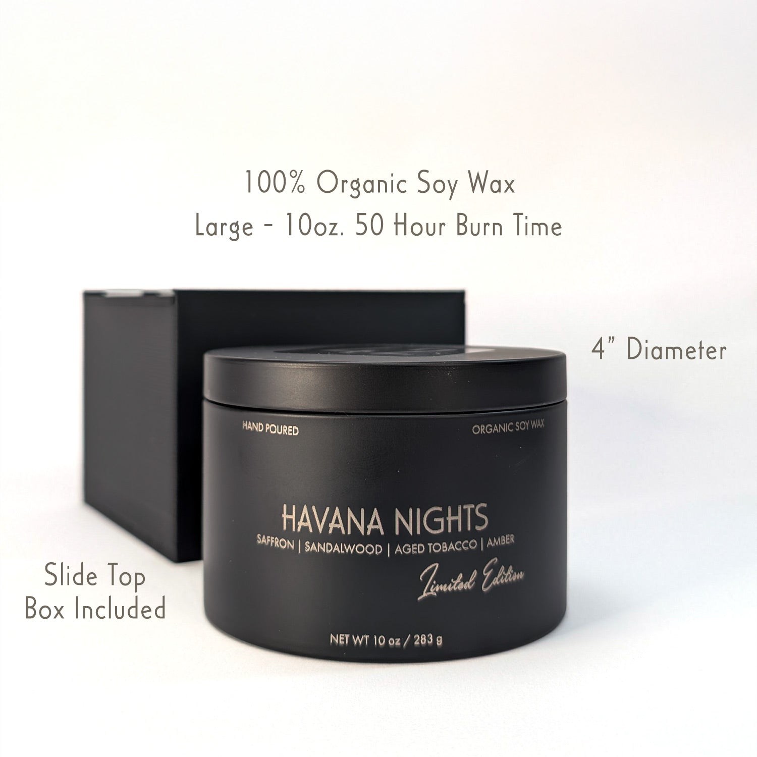 10oz Dual-Wick Organic Soy Candle | Strong Scent Throw | 3D Printed Gift Box