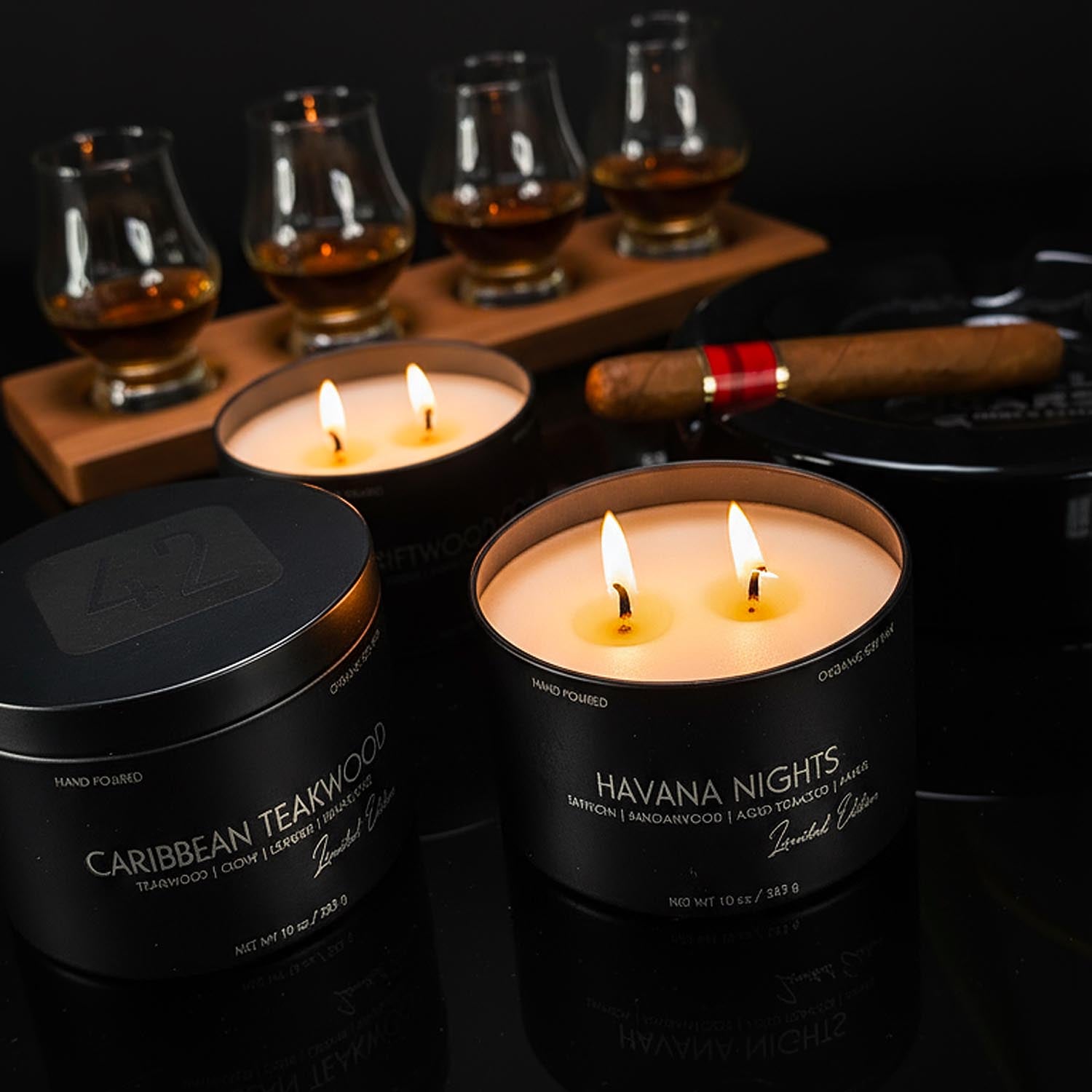 10oz Dual-Wick Candles for Men | Masculine | Hard Shell Gift Box
