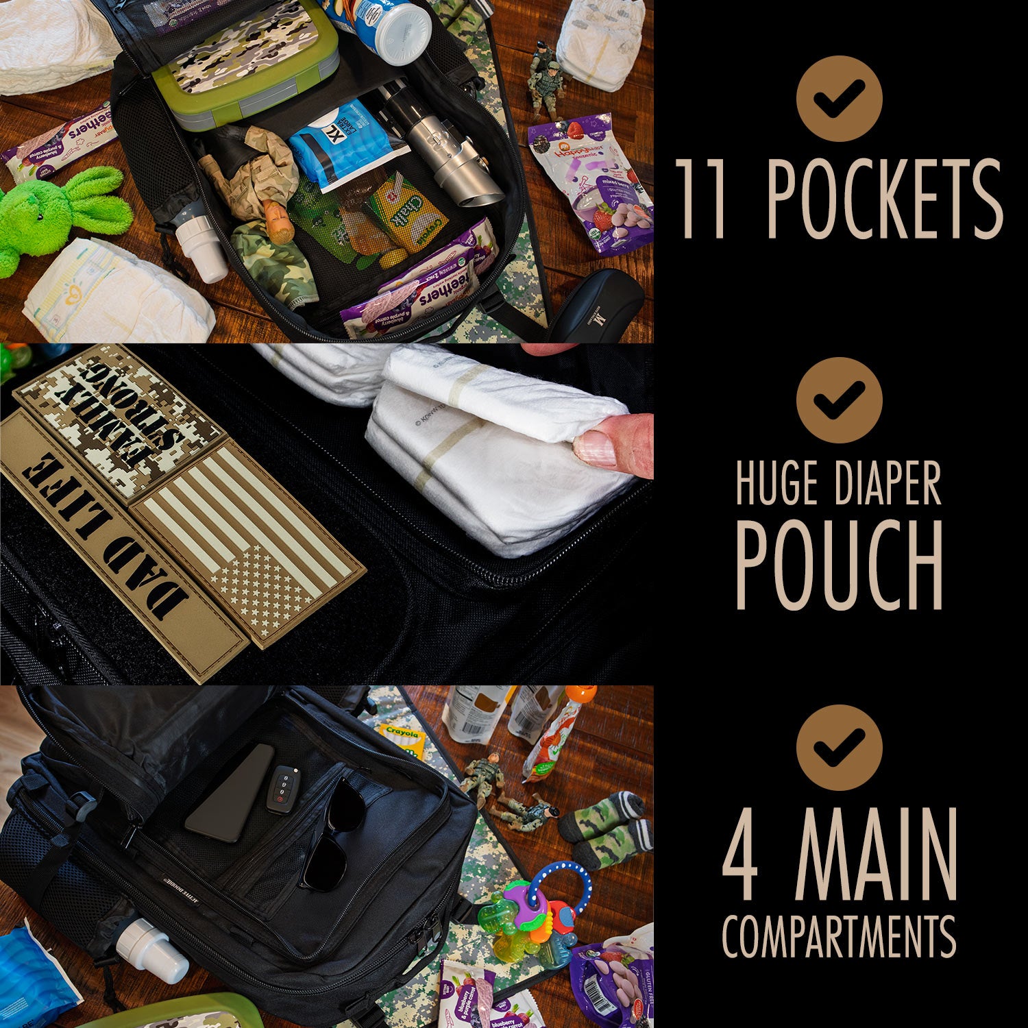 JUG.30L Dad Bag Backpack - Black