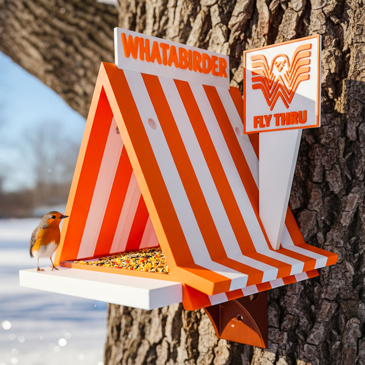 ADG42 The Whatabirder Parody Bird Feeder | Classic or Cafe Style