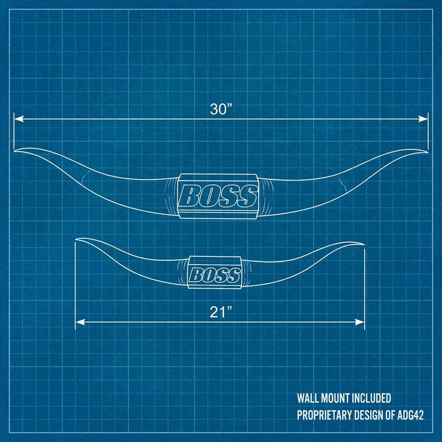 Bull Horns | The Boss Steer Horns - Gold