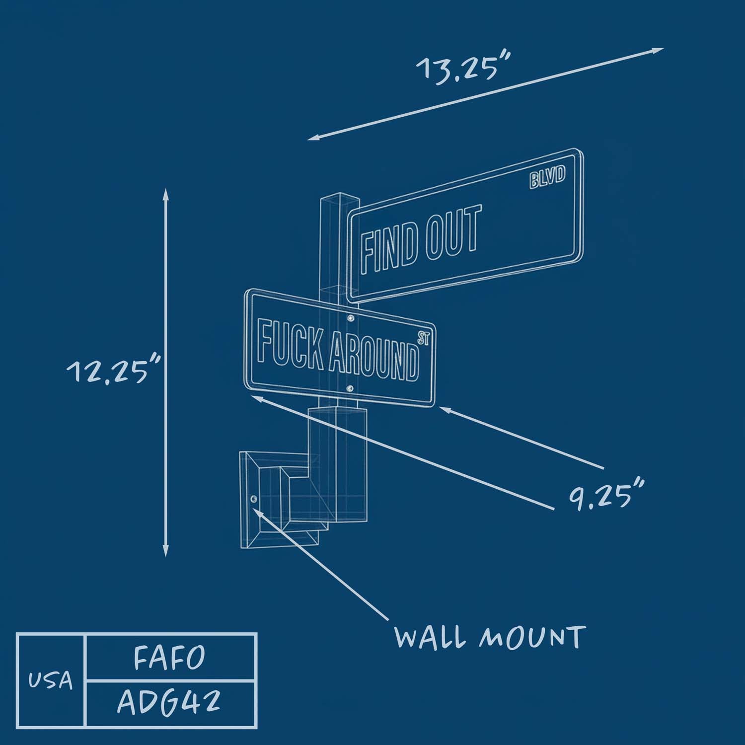 FAFO Street Sign for Wall