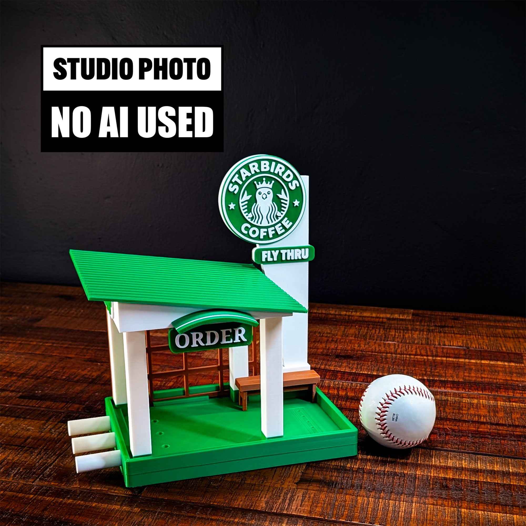 ADG42 The Starbirds Parody Coffee Shop Bird Feeder
