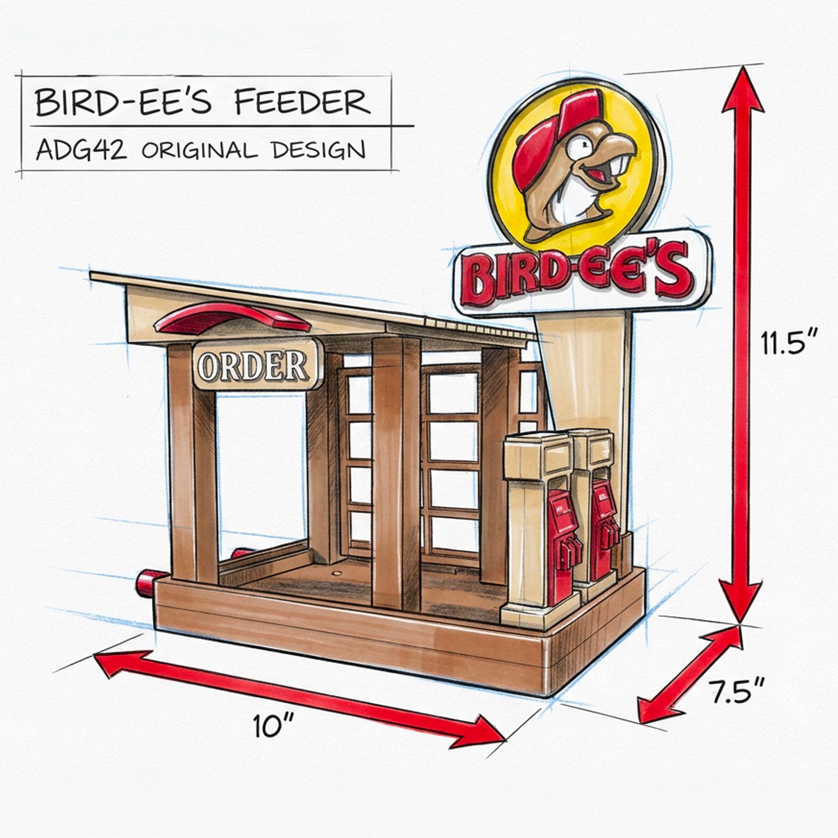 ADG42 The BIRD-EE'S Parody Bird Feeder
