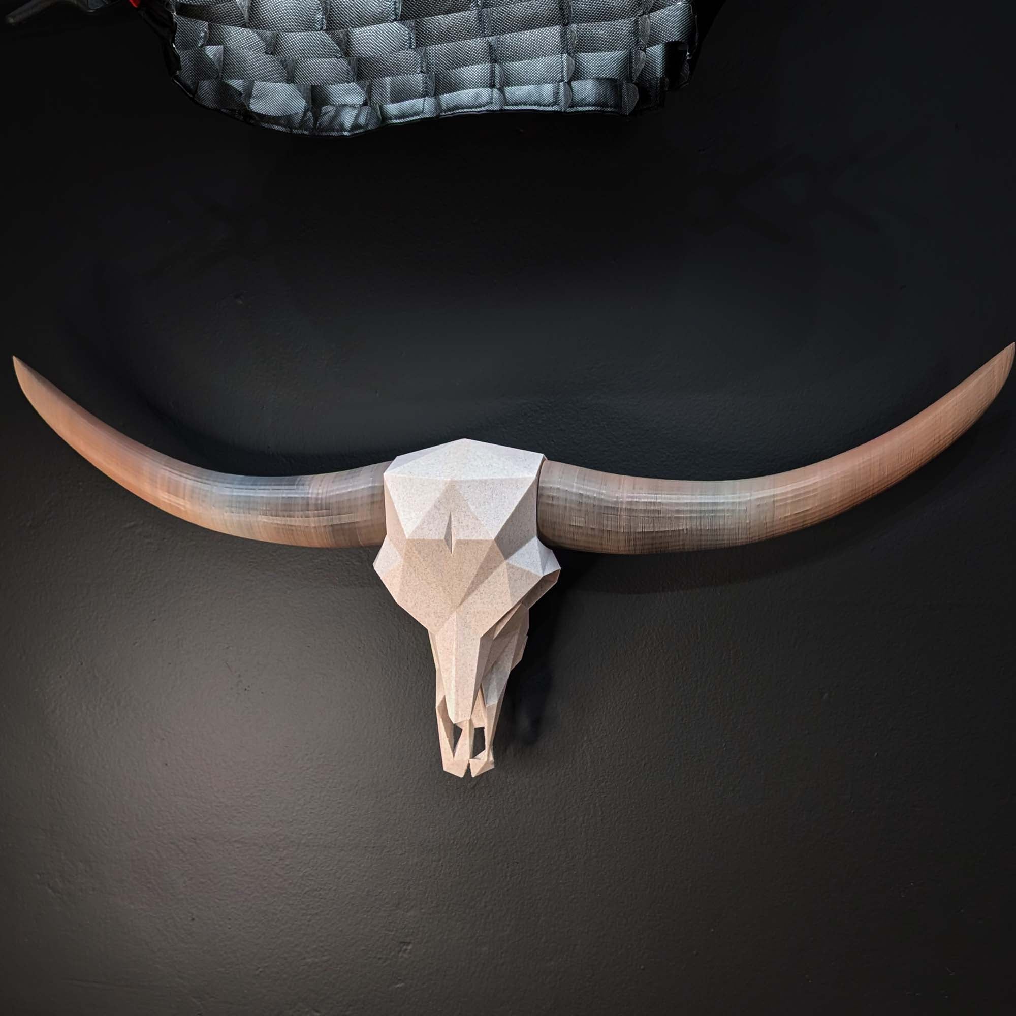 ADG42 Modern Large Steer Skull and Horns Wall Art | 30"