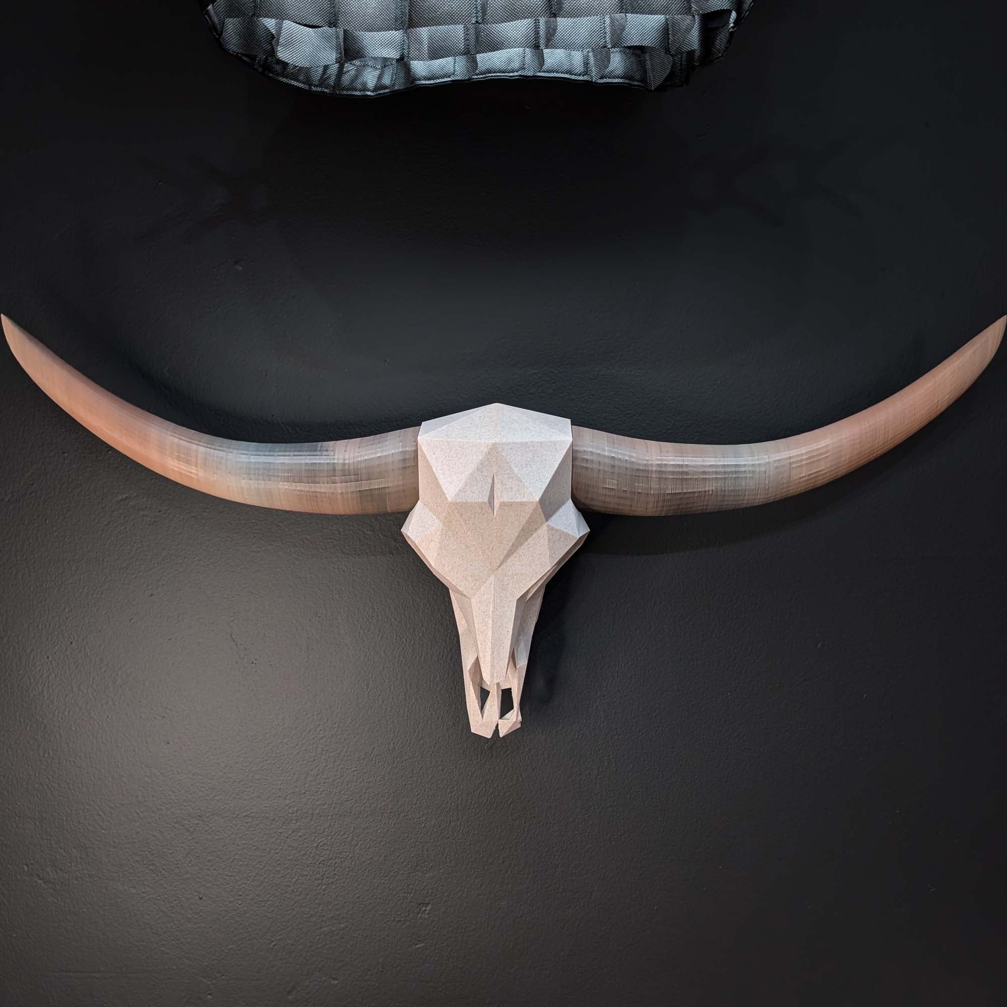 ADG42 Modern Large Steer Skull and Horns Wall Art | 30"