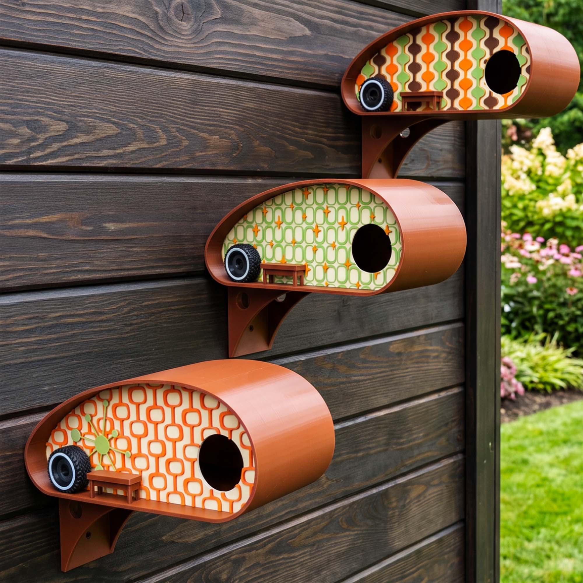 ADG42 Mid-Century Birdhouses | Retro RV Park Collection