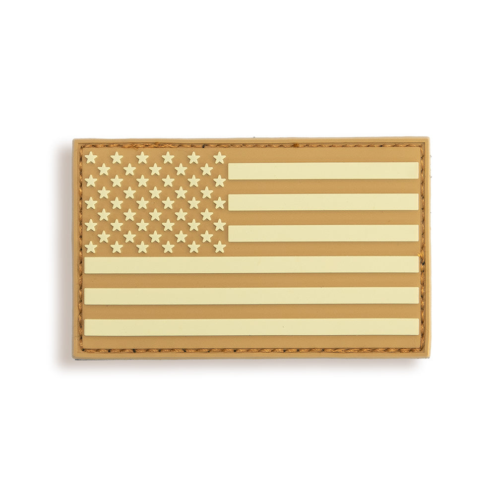 Khaki & Black American Flag Velcro Patch 