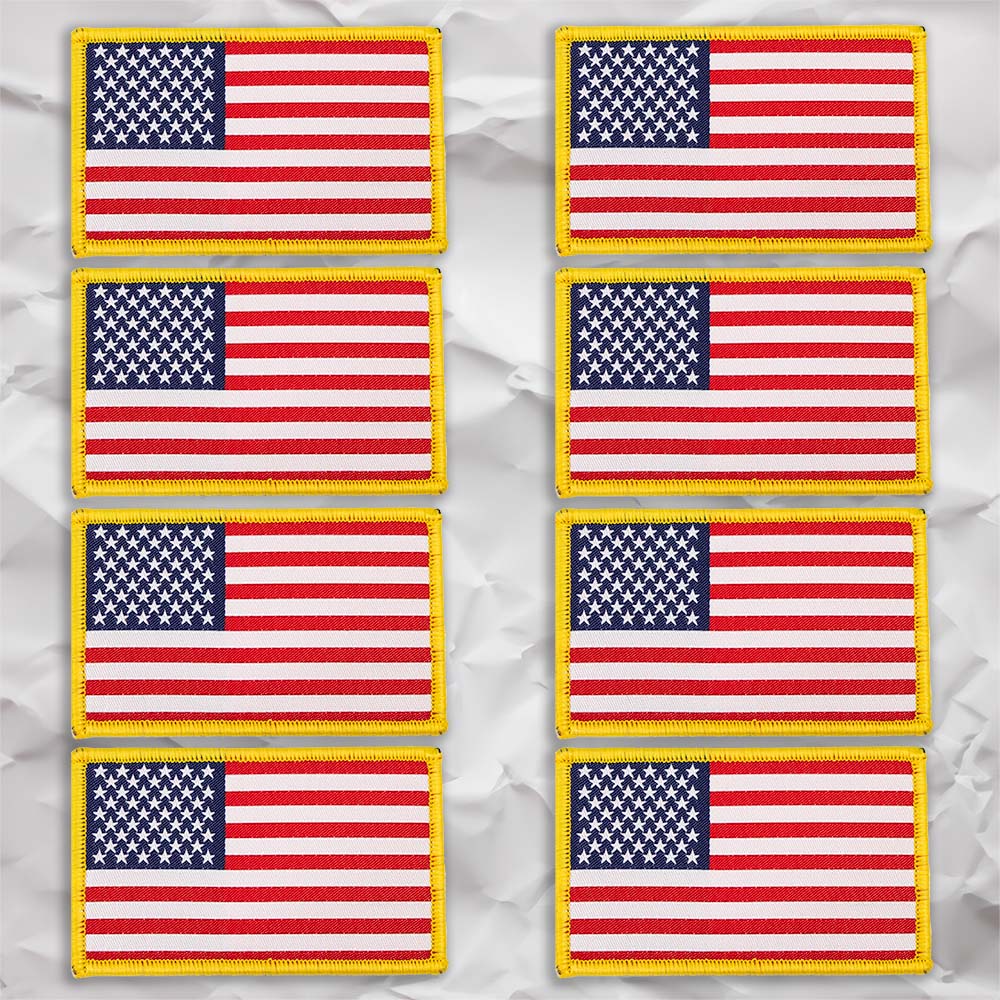 USA flag patches pack