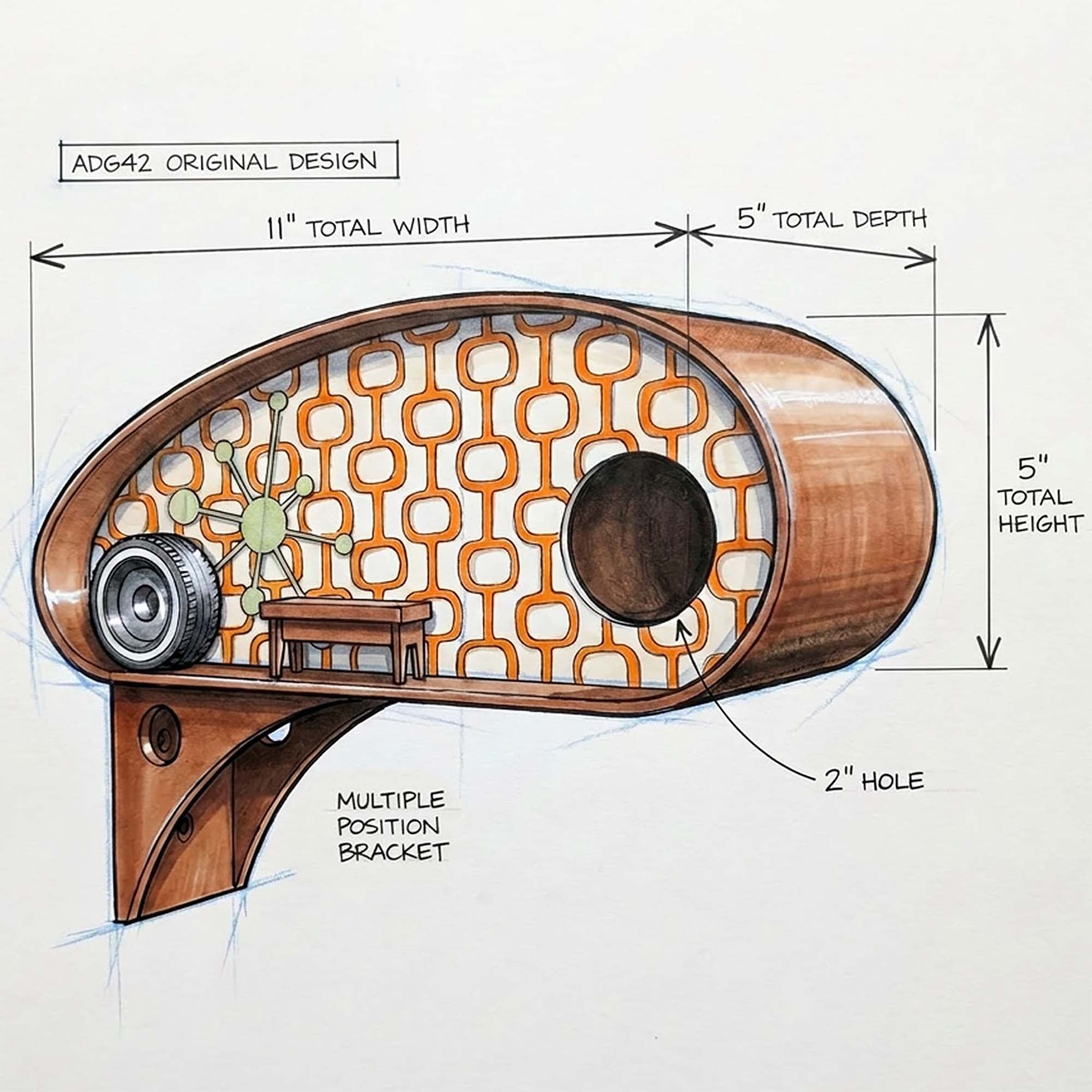 ADG42 Mid-Century Birdhouses | Retro RV Park Collection