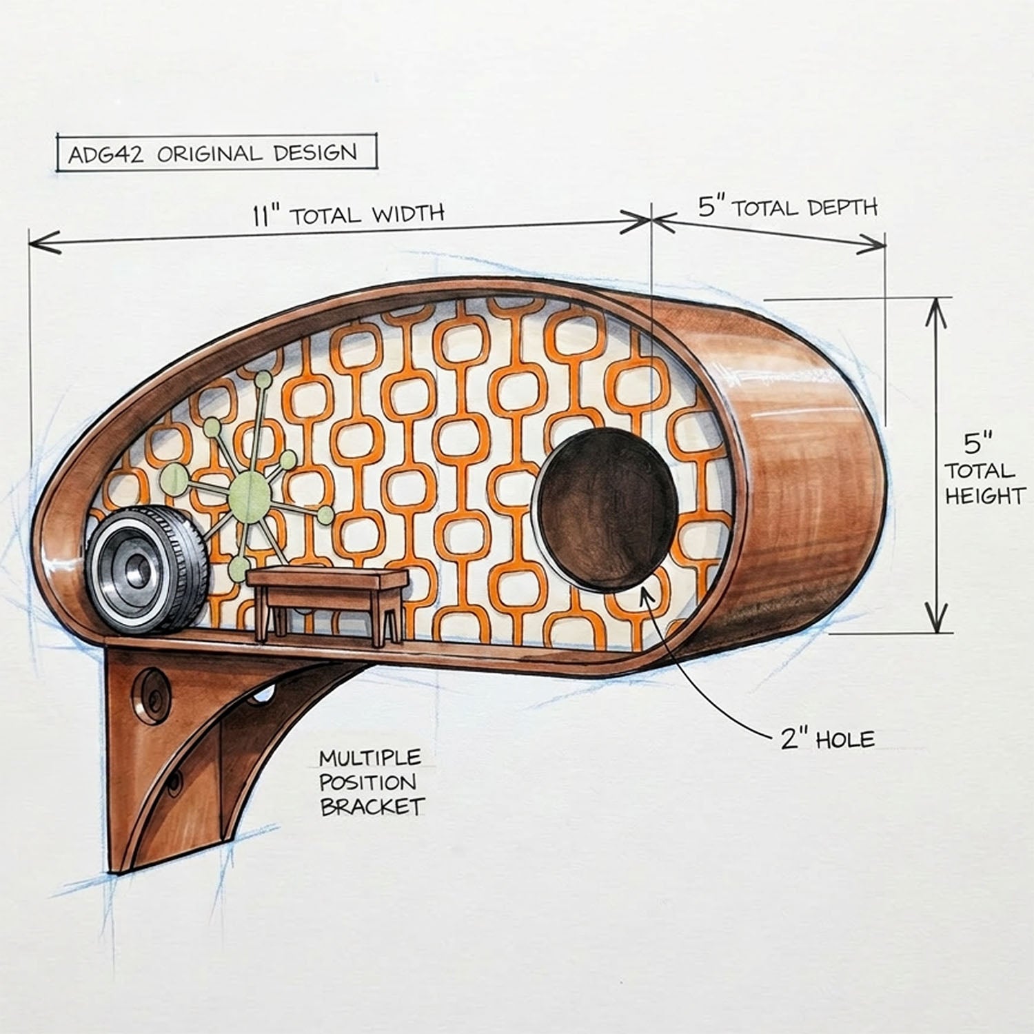 ADG42 Mid-Century Birdhouses | Retro RV Park Collection