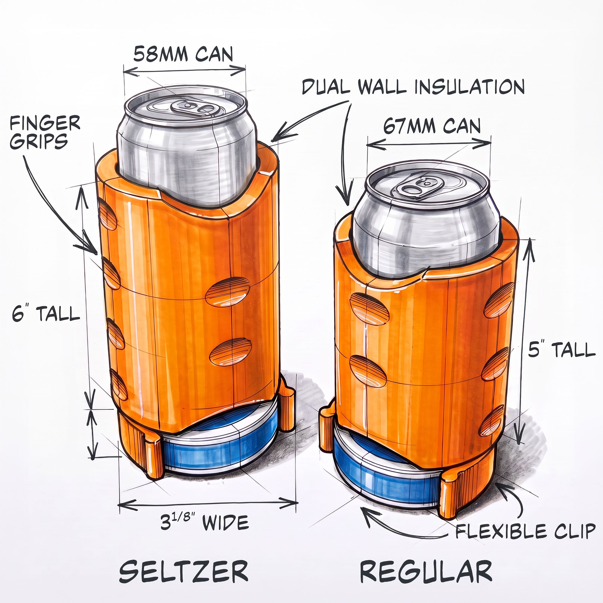 ADG42 The Stacker Can Cooler and Pouch Tin Holder