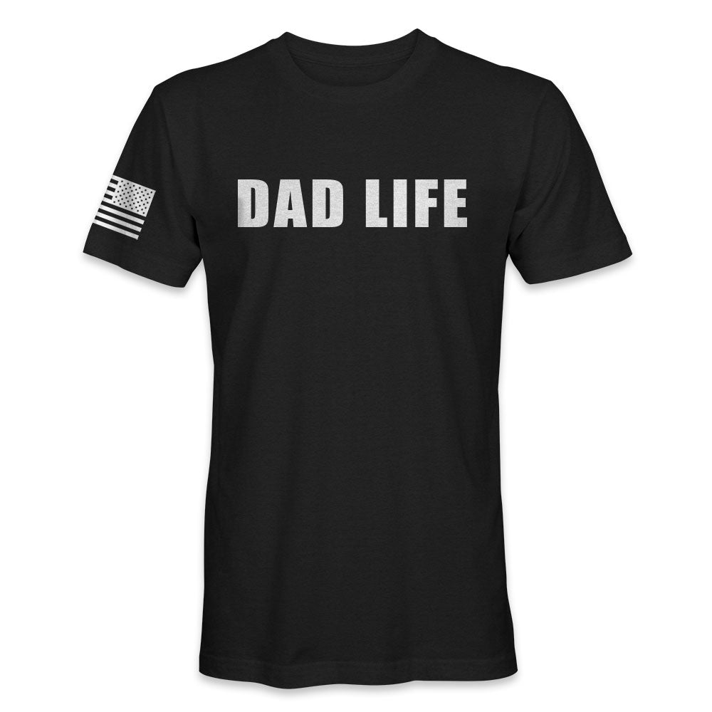 Dad Life T-Shirt Gift for New Dads Black