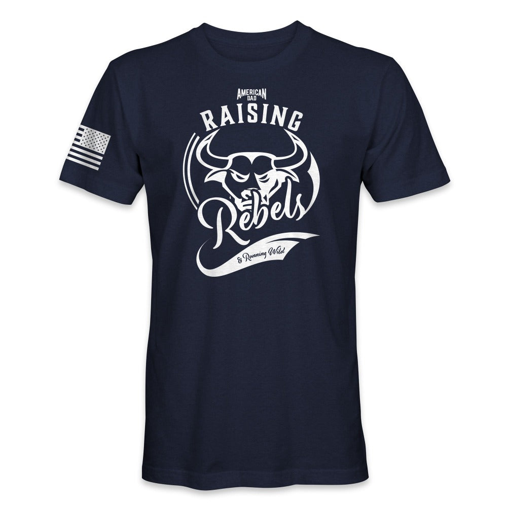 Raising Rebels Dad T-Shirt in Blue
