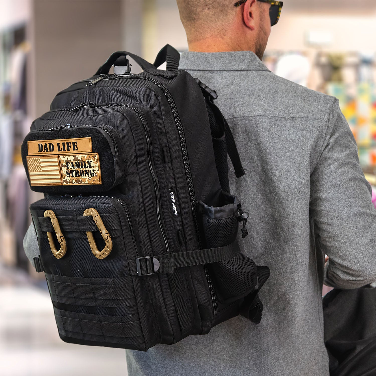 Dad Diaper Bag with Dad Life Patches