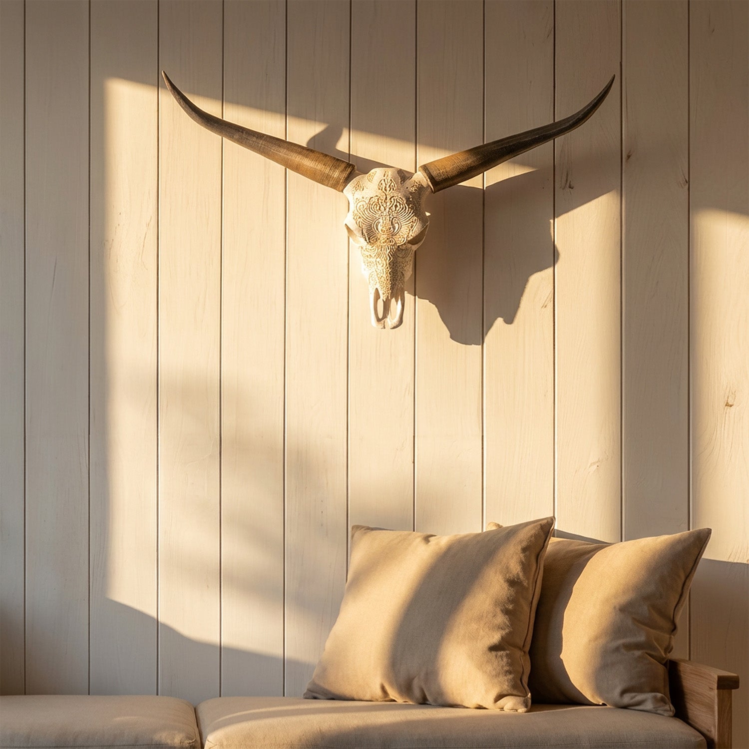 Decorative Steer Horns and Skull