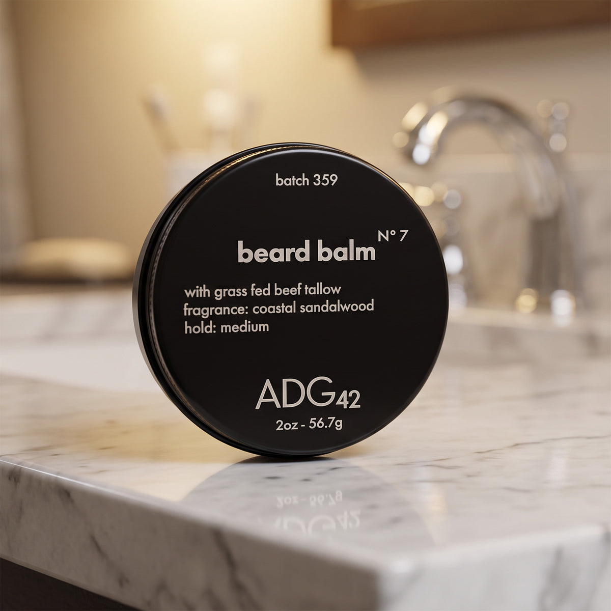 ADG42 All-Natural Beef Tallow Beard Balm - Coastal Sandalwood