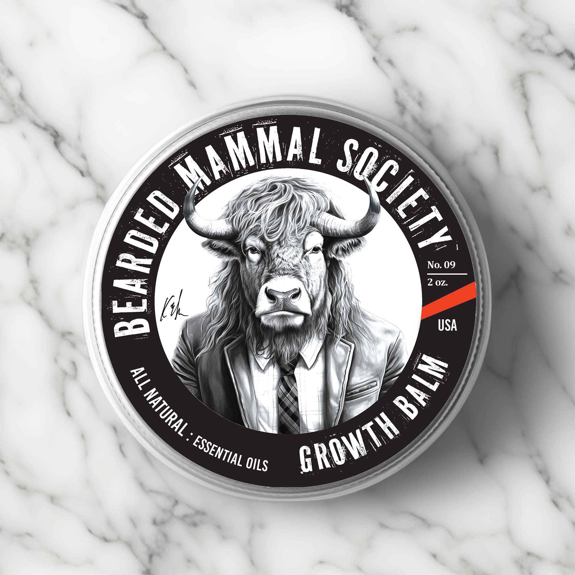 All Natural Beard Growth Balm with 3 Essential Oils