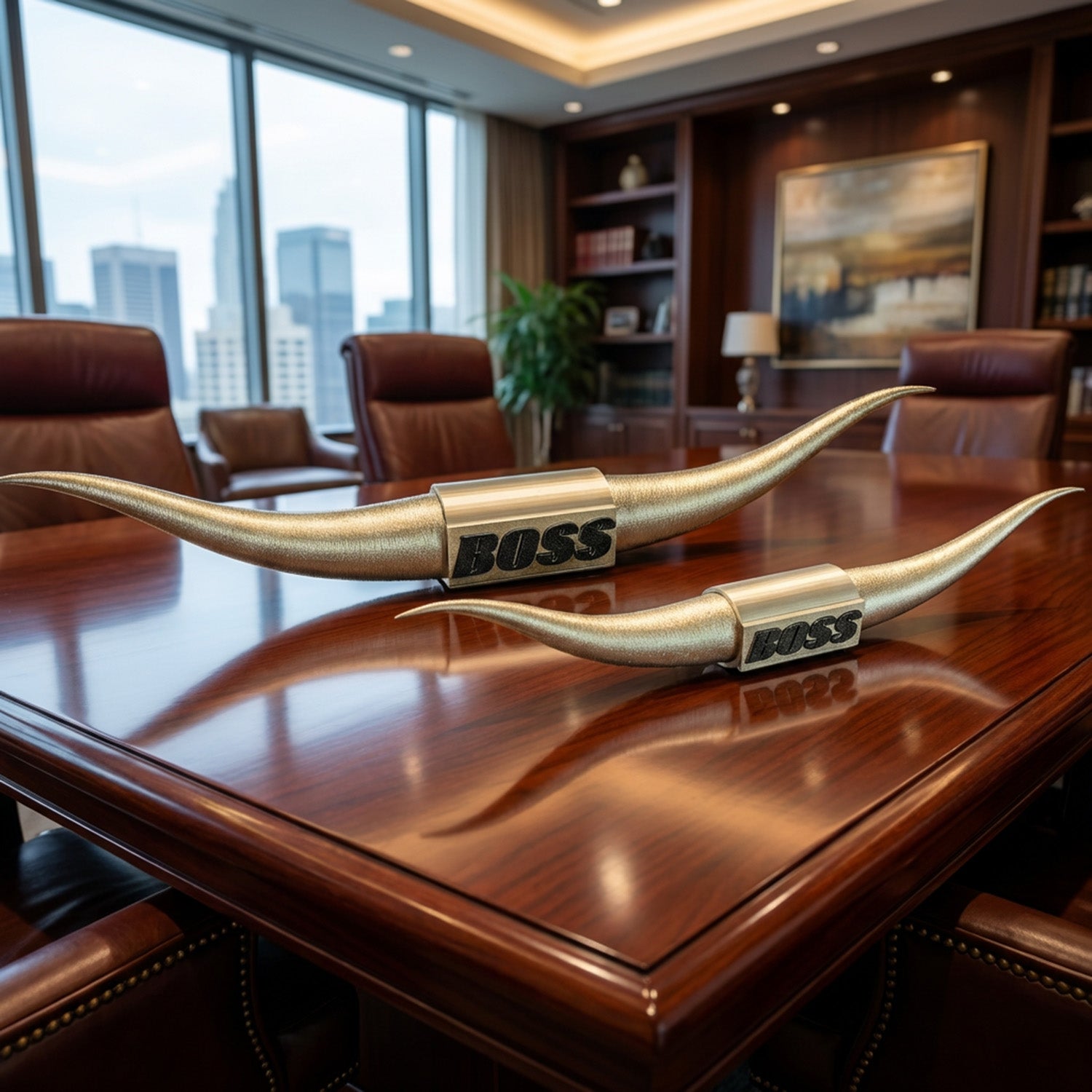 Bull Horns | The Boss Steer Horns - Gold