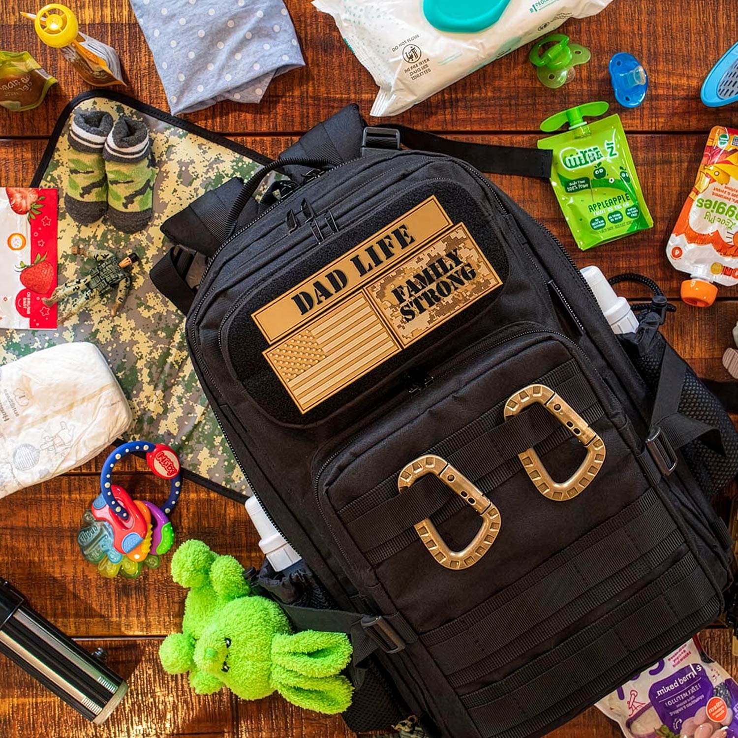 Dad Diaper Bag with Dad Life Patches