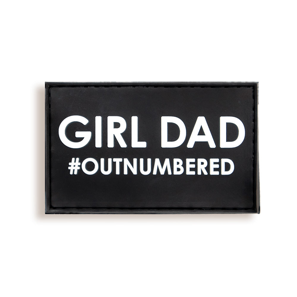 Girl Dad Outnumbered Patch for Backpacks