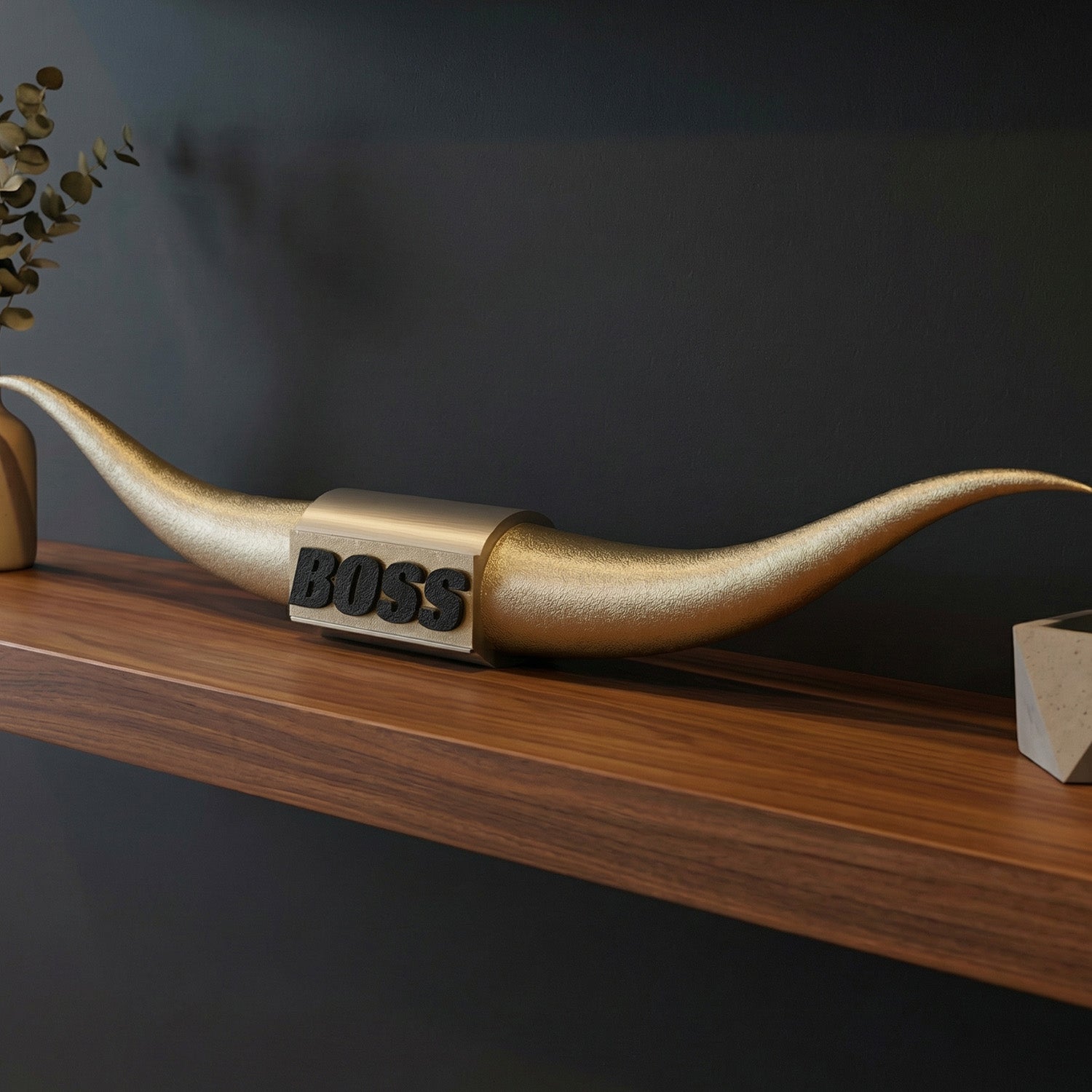 Bull Horns | The Boss Steer Horns - Gold