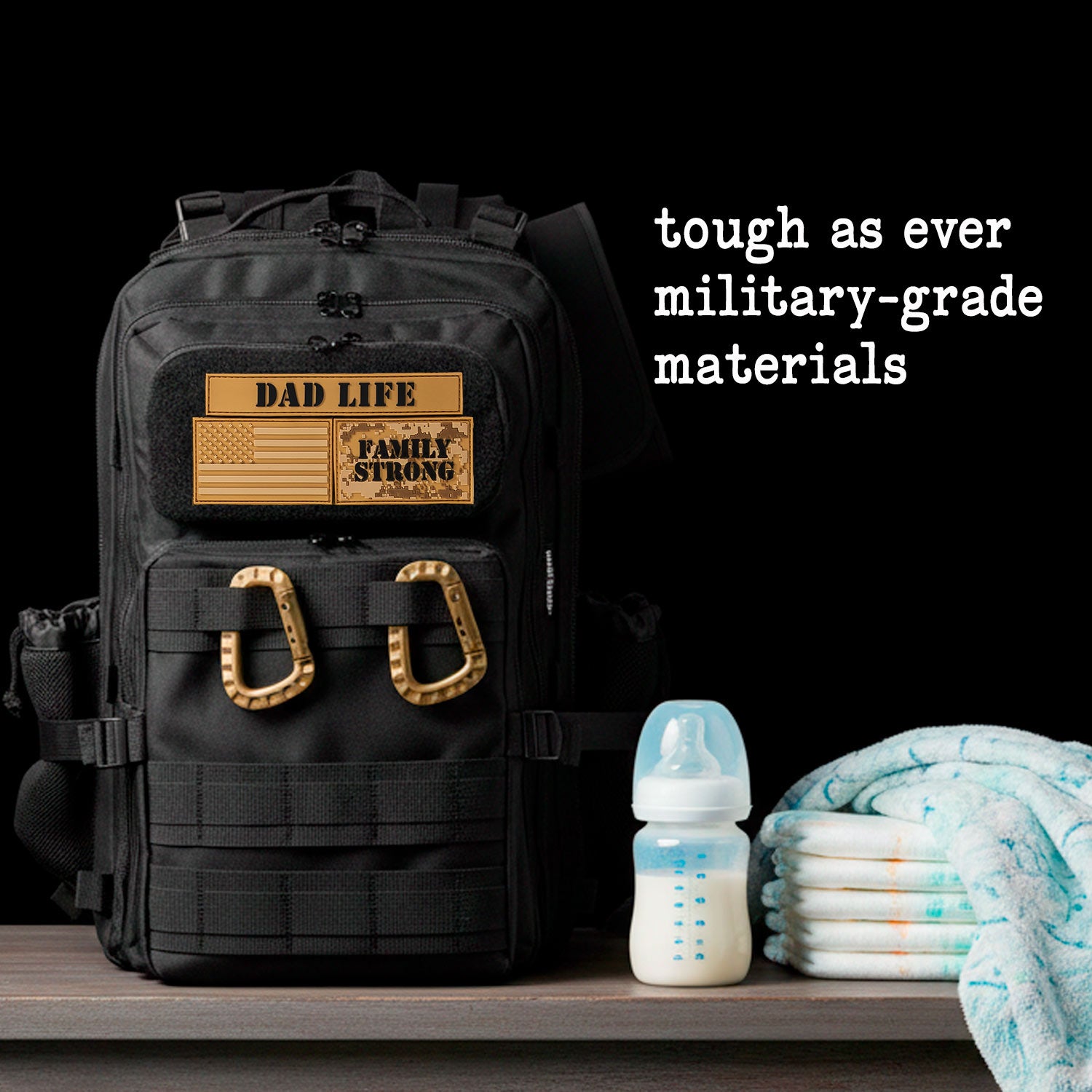 Active Doodie Dad Gear® | Dad Diaper Bag with Dad Life Patches