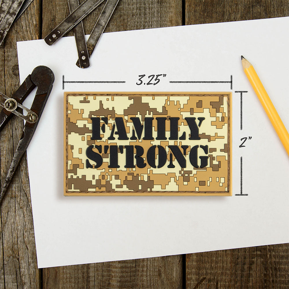Family Strong Rubber Morale Patch 3.5"x2"