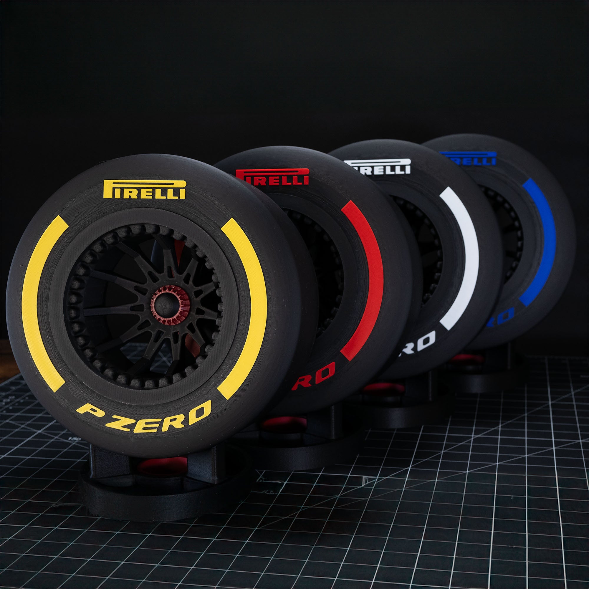F1 Racing Tire Replica with Stand