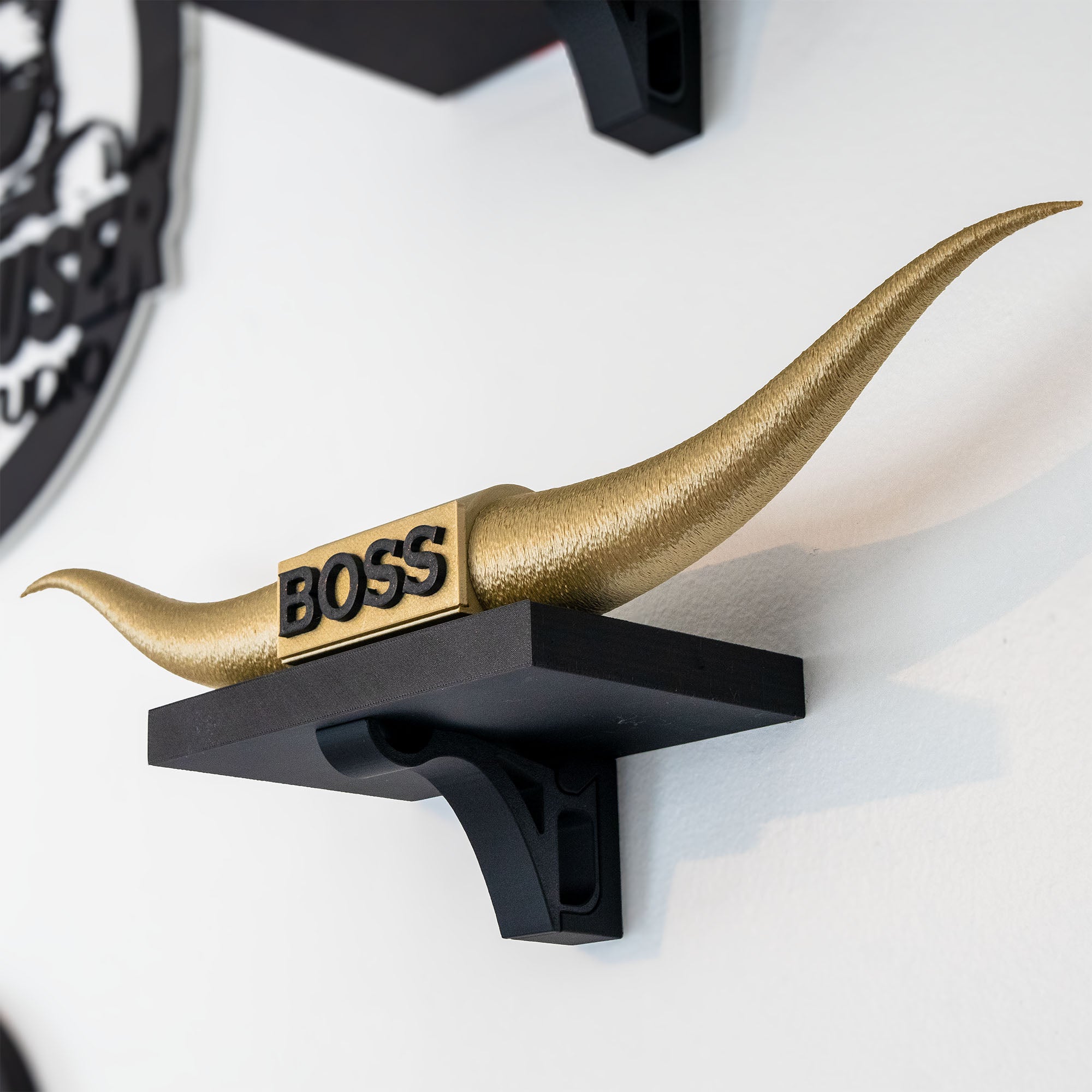 Bull Horns | 21" Long | Faux Steer Horns | The Boss - Gold