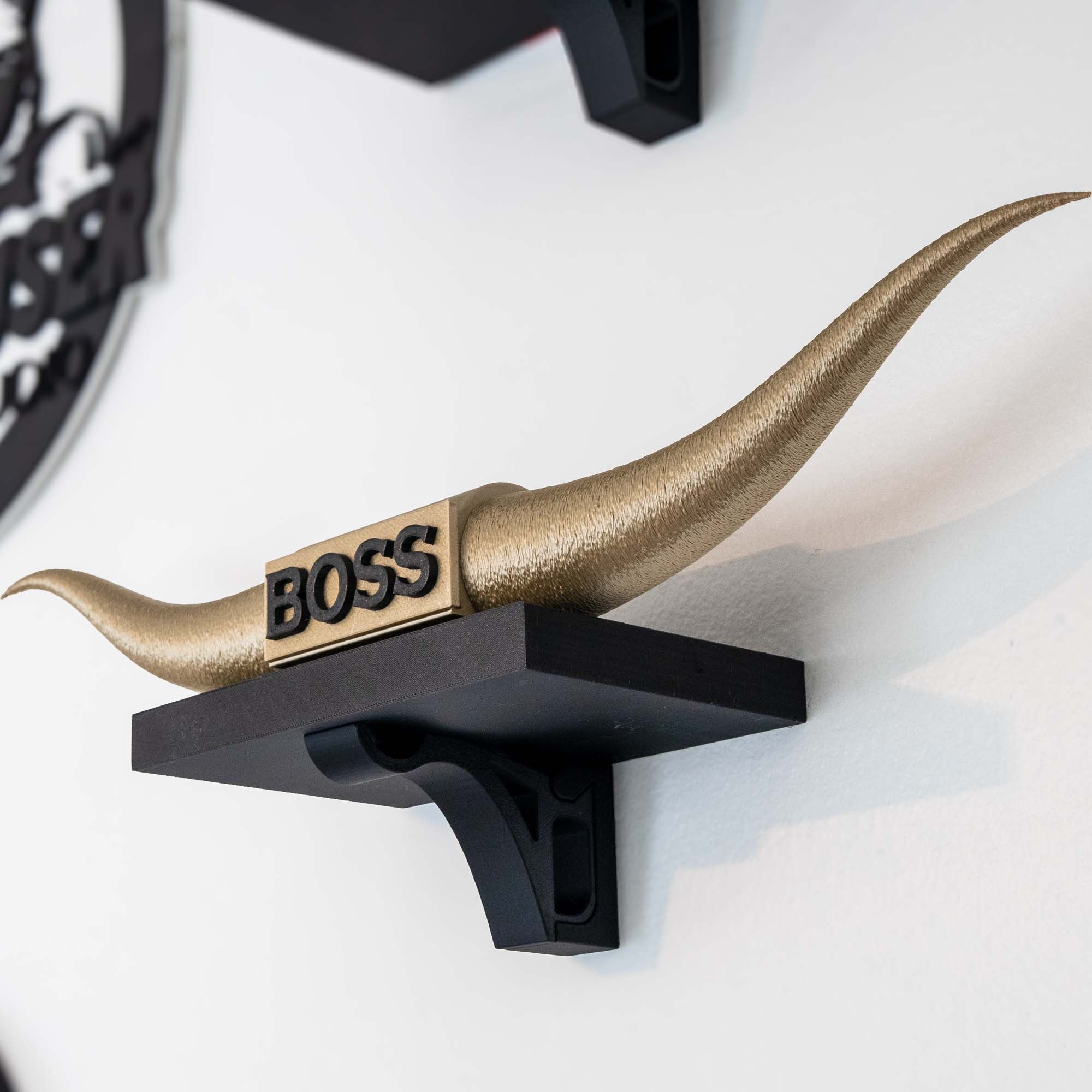 ADG42 The Boss | Bronze Steer Horns | Home Office