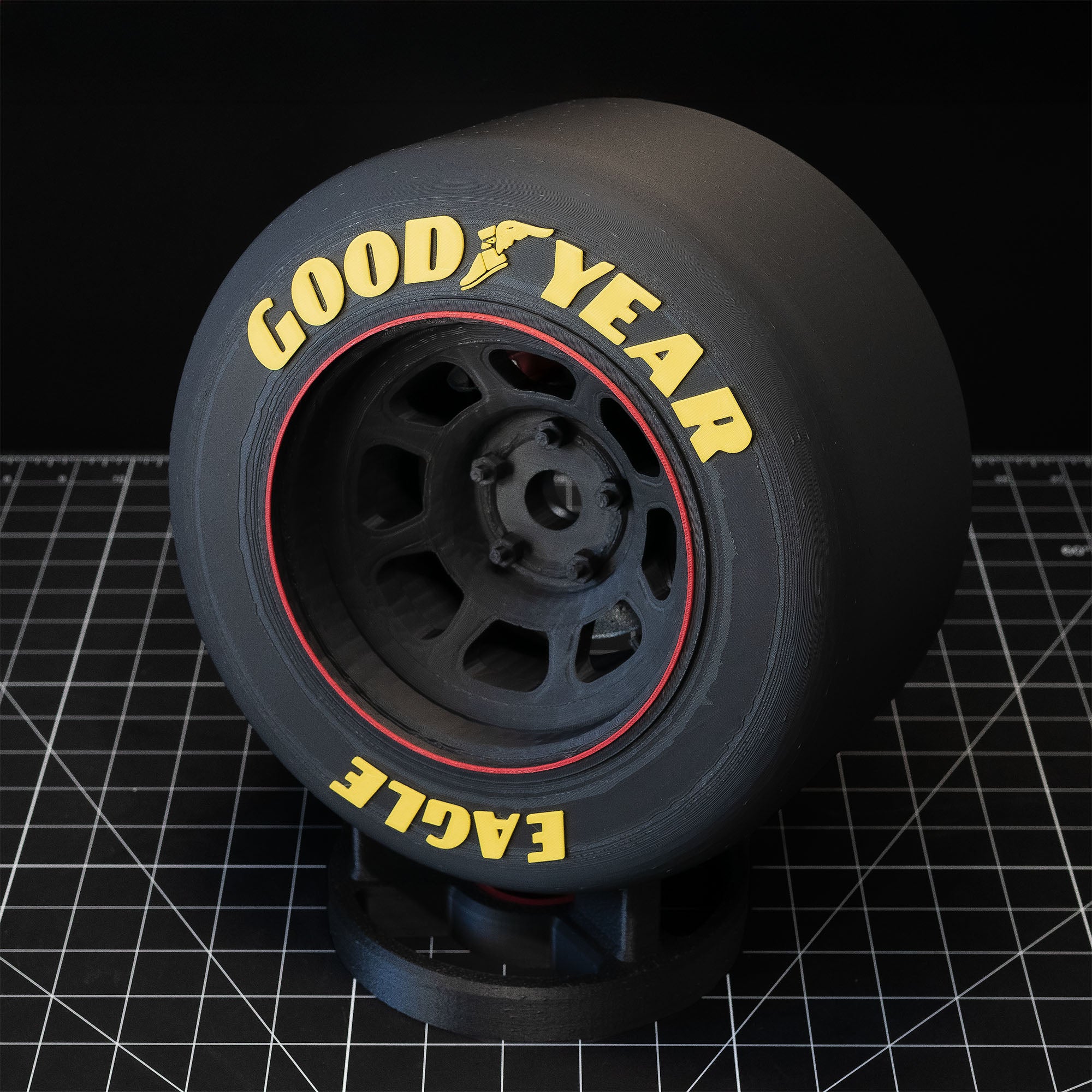 Racing Tire Replica with Stand