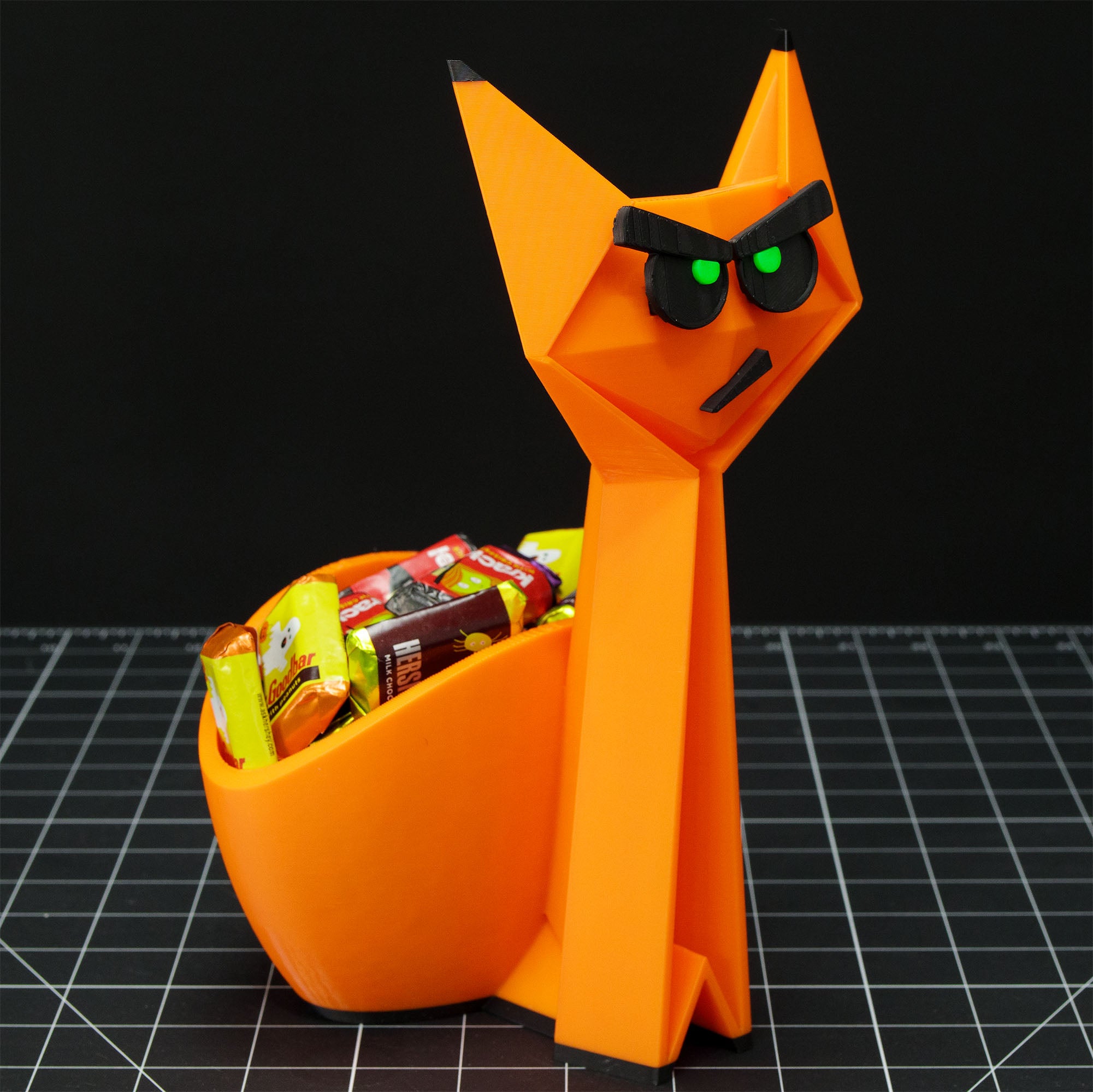 Orange Cat Halloween Candy Dish