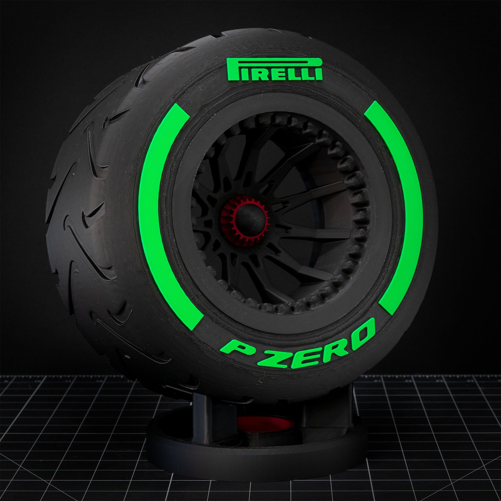 F1 Racing Tire Replica with Stand