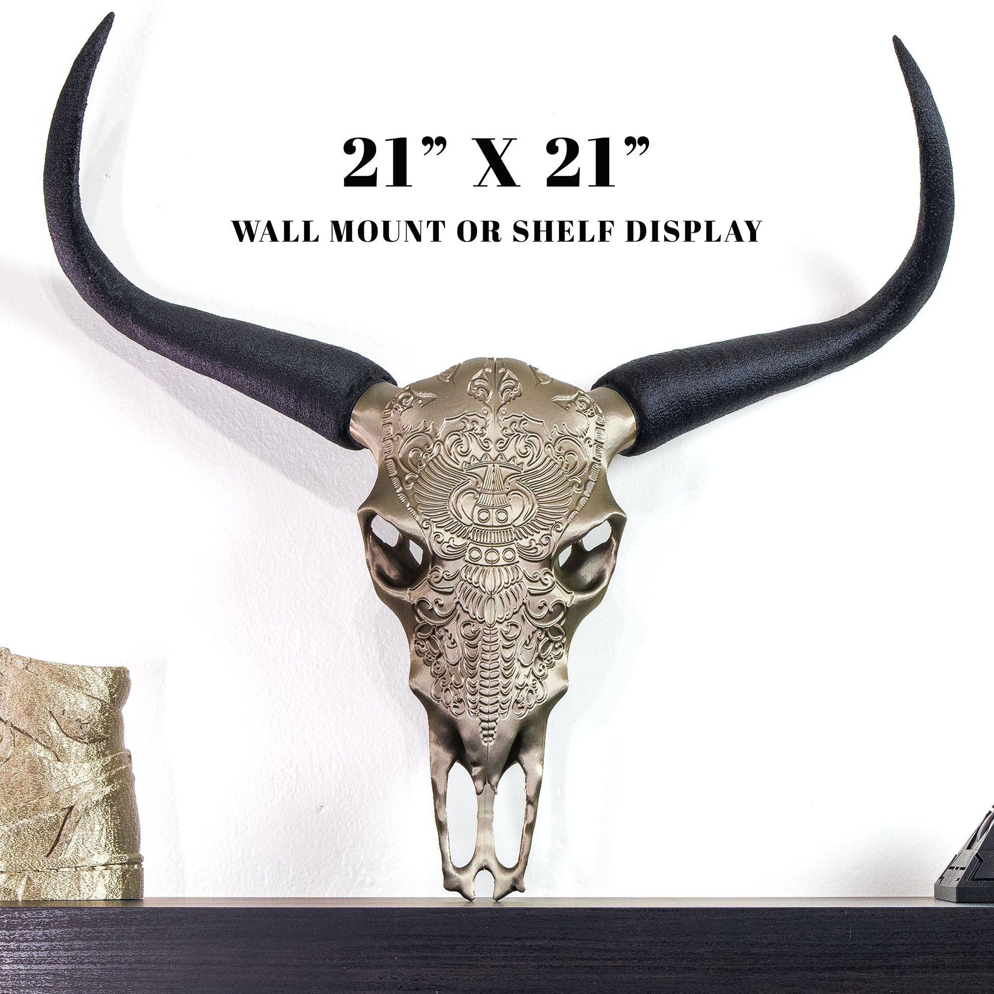 Decorative Steer Horns and Skull | 4 Color Options