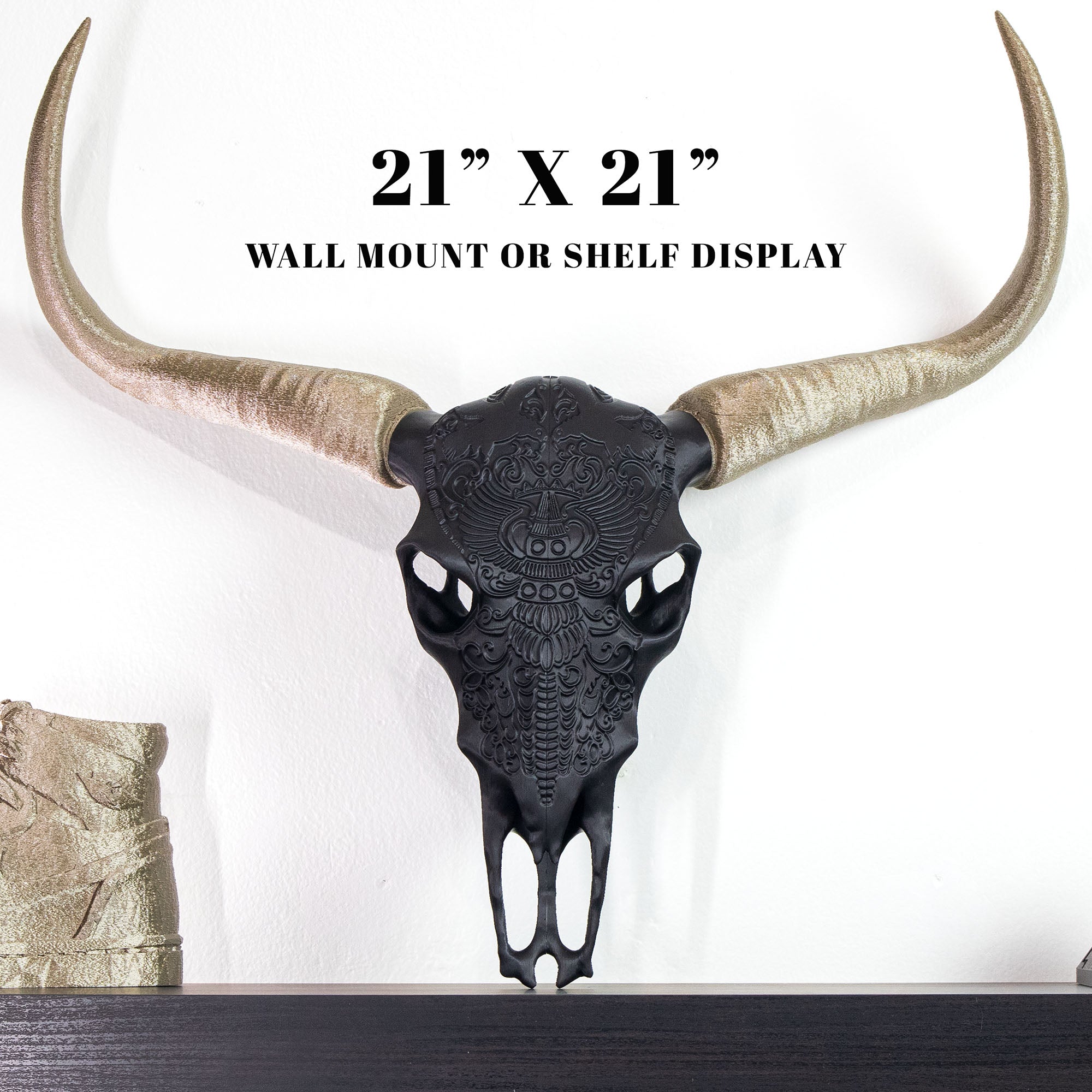 Decorative Steer Horns and Skull | 4 Color Options