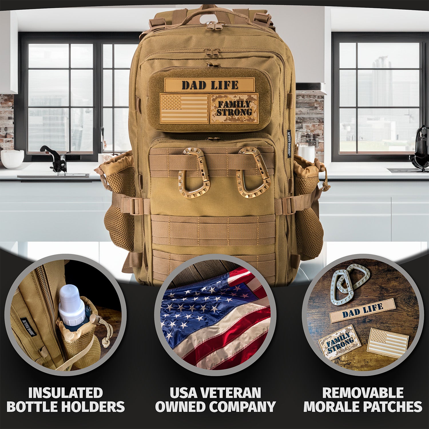Dad Diaper Bag for Men by an Veteran Owned Company