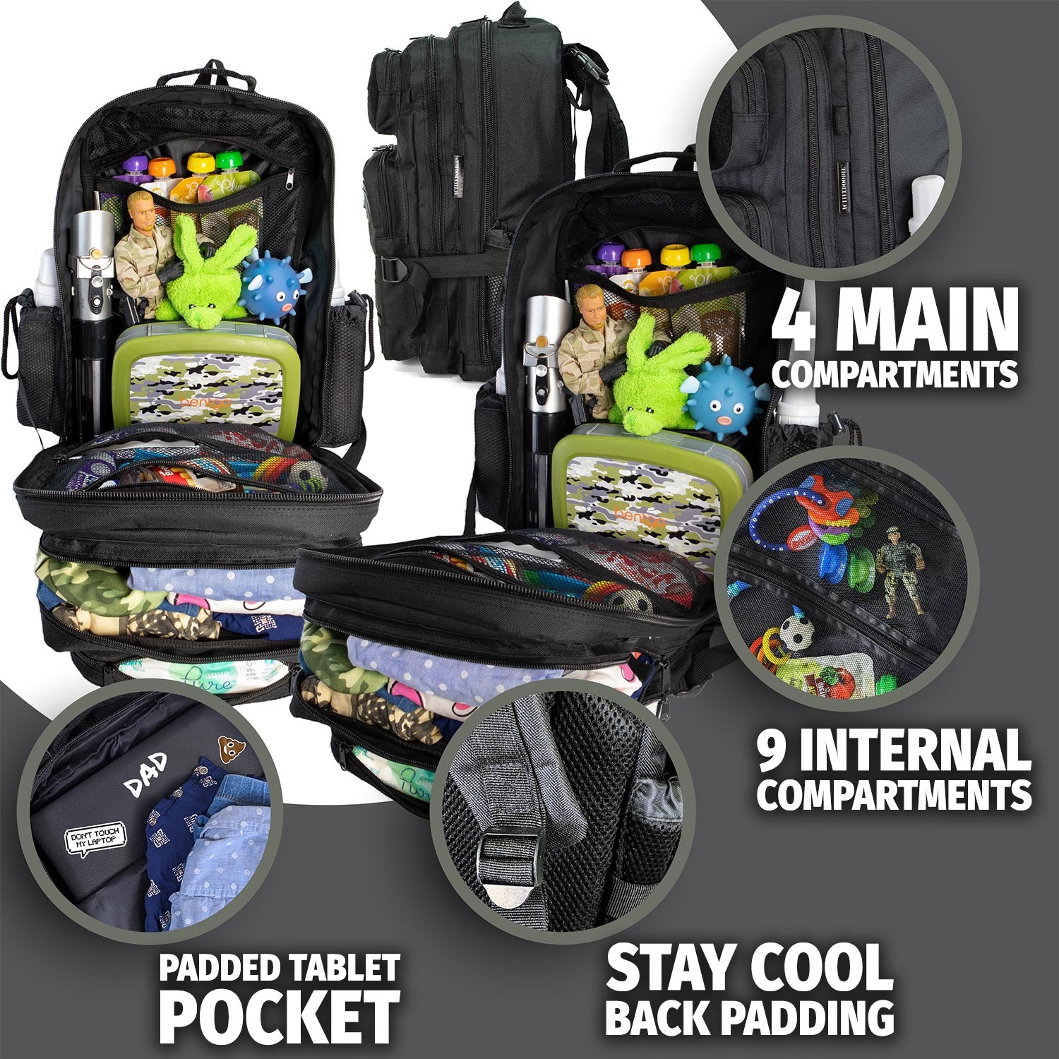 JUG.30L Dad Bag Backpack - Black