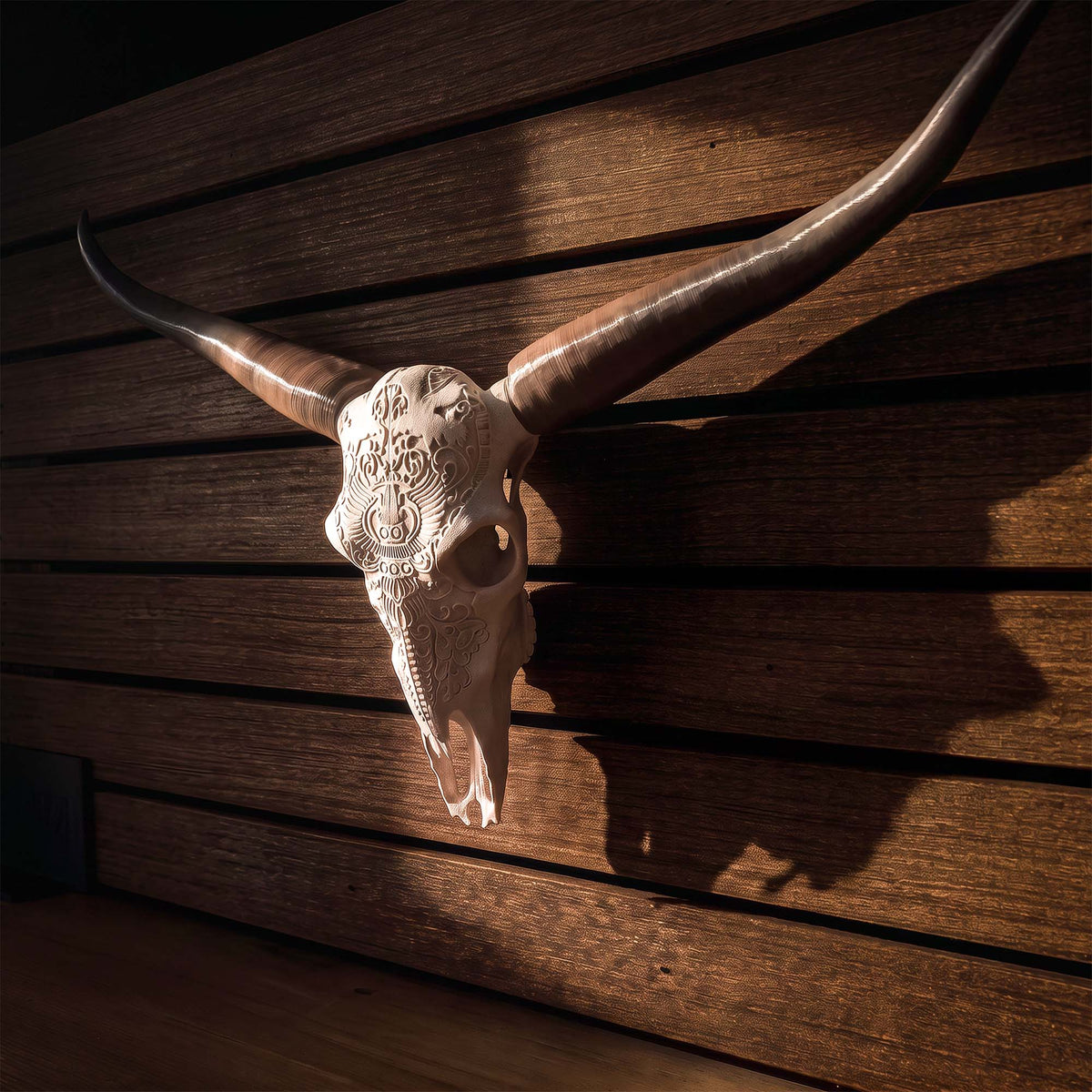 ADG42 Decorative Steer Skull and Horns Western Wall Decor