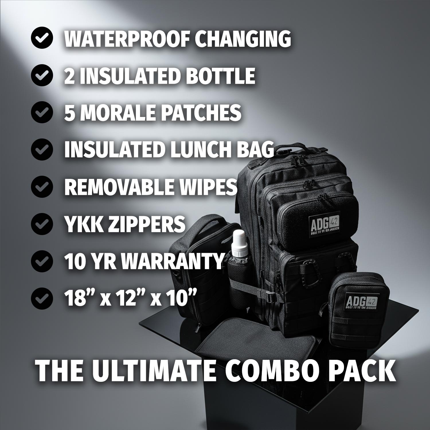 JUG.30L Dad Diaper Bag Backpack Combo