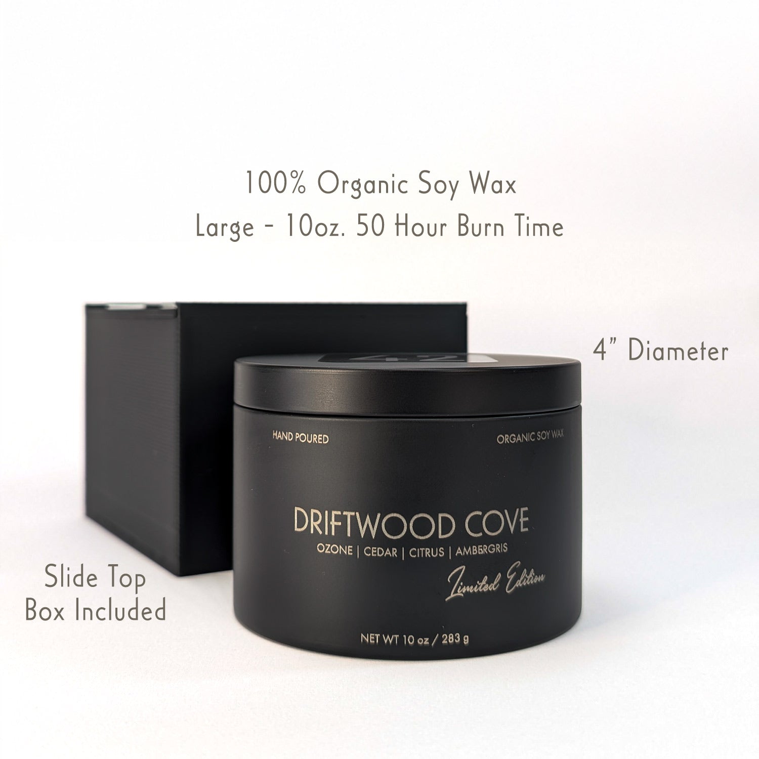 10oz Dual-Wick Organic Soy Candle | Strong Scent Throw | 3D Printed Gift Box
